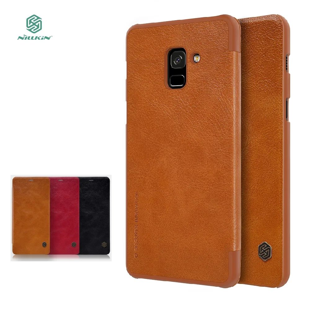 

Nillkin Qin flip case for Samsung Galaxy A8 2018 cover protector for Samsung A8 Plus 2018 A8+(2018) phone protective case