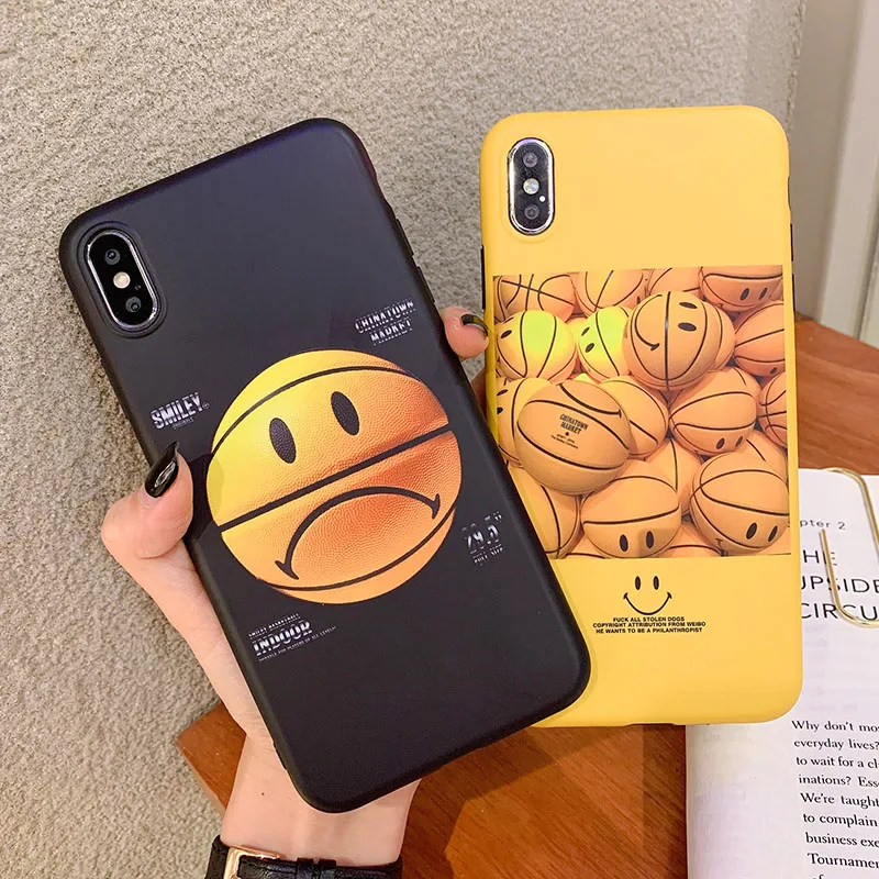 

Cute Couple Smiley Expression Pattern Phone Cover Case For Iphone X Xs Max Xr 10 8 7 6 6s Plus Luxury Soft Silicone Coque Fundas