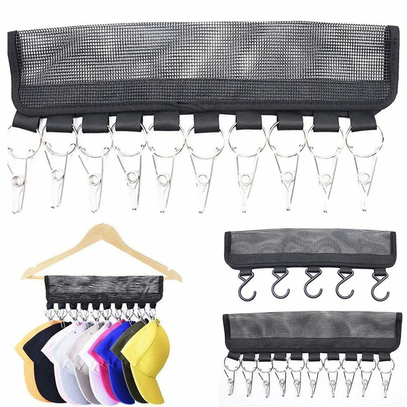 new Door Hooks for Cap Rack Baseball Hat Visors Wall Door Hanger Holder Hook Clip Storage Organizer#3m12