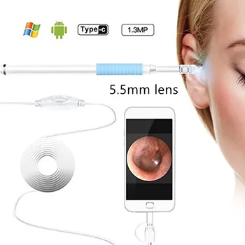 

Mini Endoscope Camera 3-in-1 Ear Cleaning Android USB Endoscope 5.5mm Visual Ear Spoon Earpick Otoscope Camera