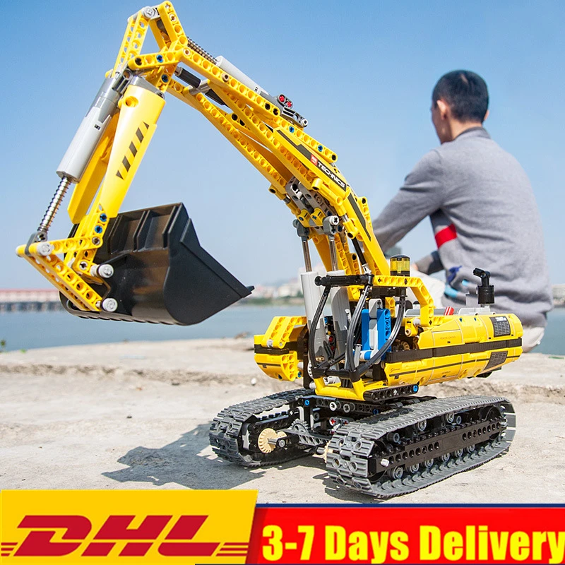

Expert Ideas Series Big Excavator MOC Remote Control Heavy Tractor Building Blocks Sets Kits Bricks Toys Compatible