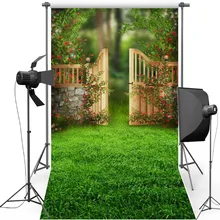 Gramado Do Jardim Floral Cenários de Fotografia Vinil pano de Fundo Para O Casamento Novo Tecido de Flanela para Crianças photo studio F807