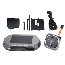 4," сенсорный экран цифровой дверной звонок 160 градусов HD Широкий угол глазок дверной звонок ночного видения цинковый сплав глаз