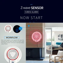 YobangSecurity Z-wave 868 мГц Беспроводной Flash сирены тревоги Сенсор работать с z-wave домашней автоматизации охранной сигнализации Системы