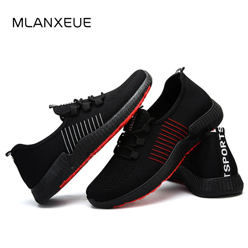 

Stripe Mesh Men Casual Shoes Breathable Lace Up Man Sneakers Korean Style Slip On Students Sneakers Shoes Man Soft bottom Shoes