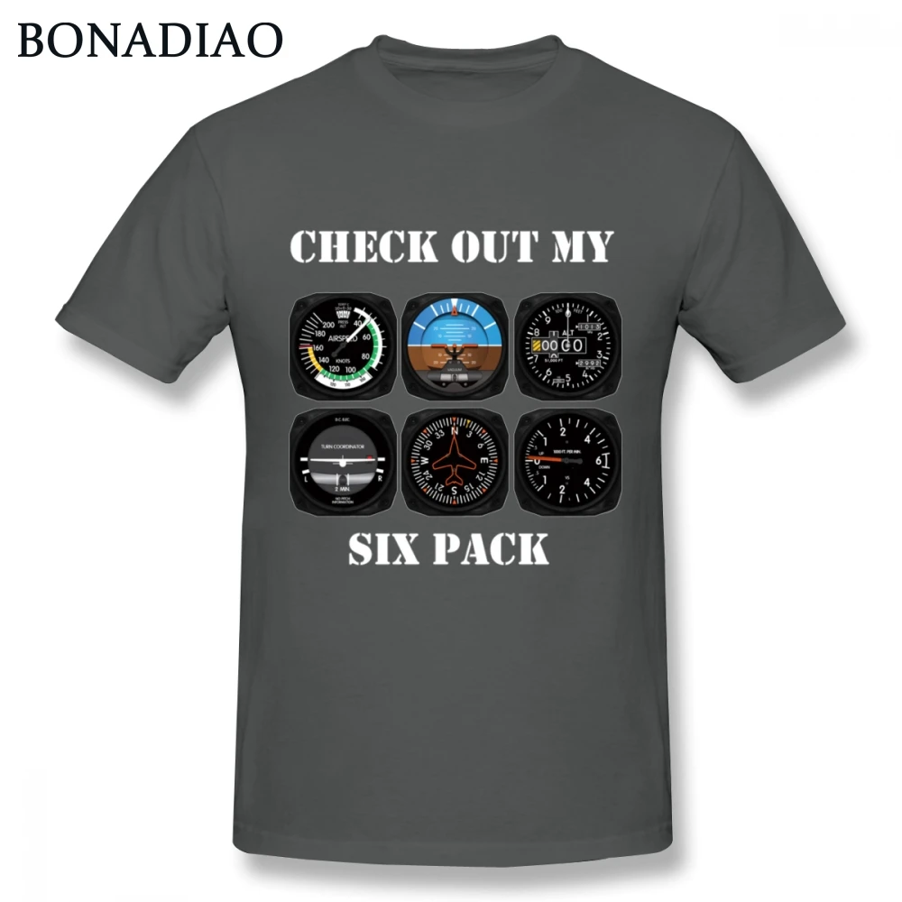 

Awesome Aviation 6 Pack Instrument For Pilots T Shirt Graphic Print Camiseta Cotton Big Size Homme Tee shirt