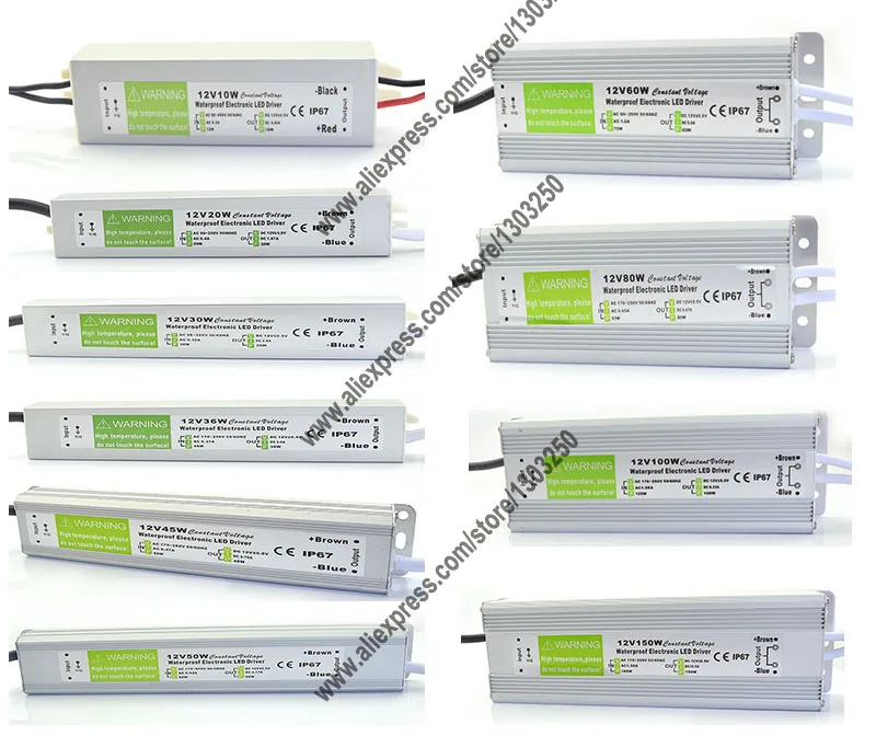 AC DC 12 В 4.17a Освещение трансформатор Питание 12 В 50 Вт светодиодный драйвер Водонепроницаемый адаптер IP67 для Светодиодные полосы