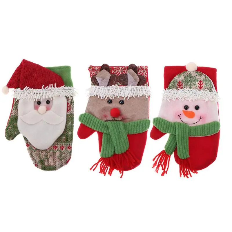 

Christmas Stockings Socks Knitted Acrylic Glove Candy Bag Gift Bag Xmas Tree Ornament Decoration Party New Year Supplies