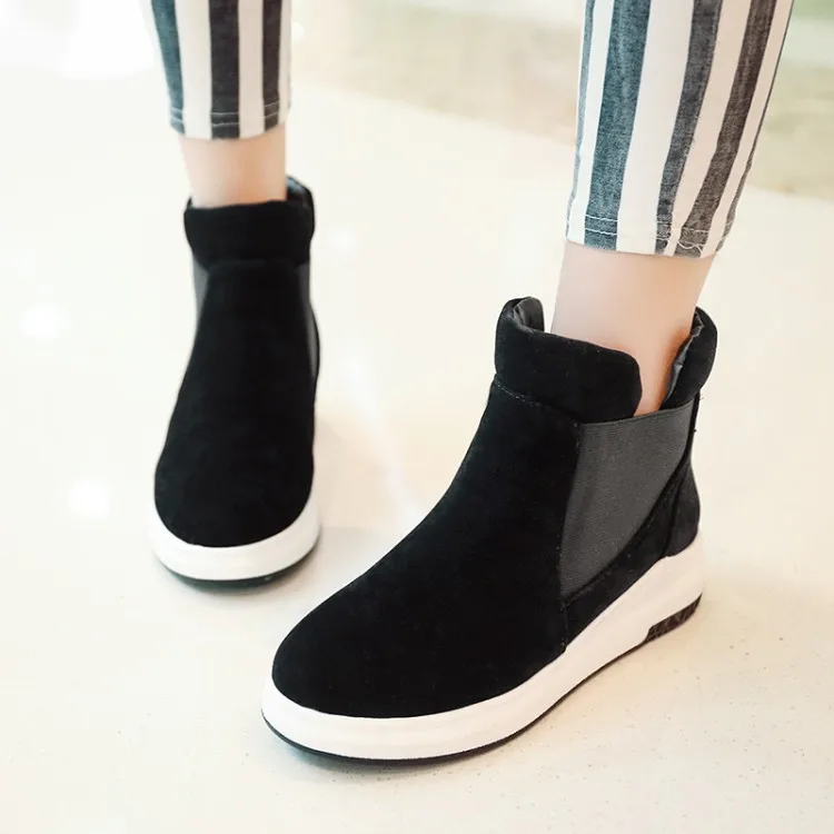 

Big Size 11 12 13 Euro-American style round head muffin bottom jacket color waterproof platform boots