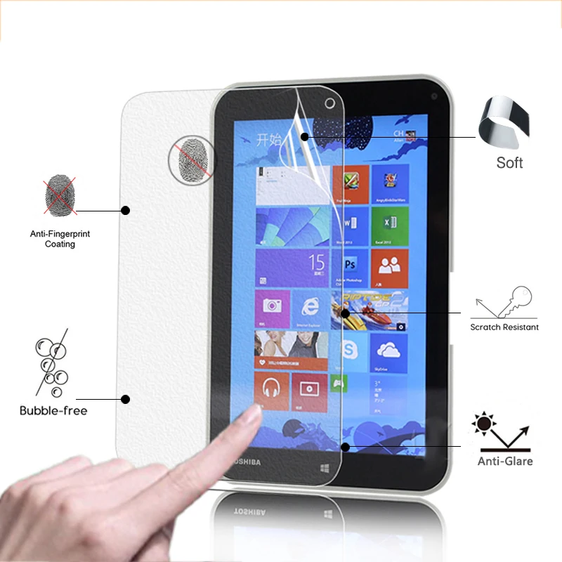 

Premium Anti-Glare Matte screen protector film For Toshiba Encore WT8-AT01G 8.0" front matte protective film with retail package