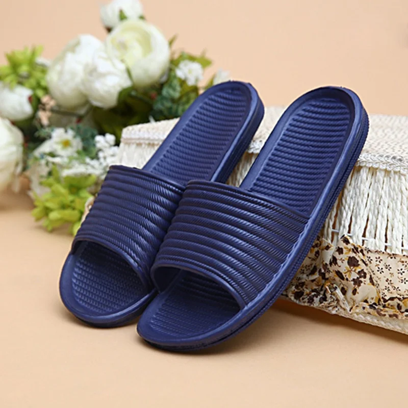 Summer Slippers Men Bathroom Bedroom Sandals Stripe Antiskid Flats Bath Home Slippers Indoor Outdoor Slippers Massage Summer Slippers Men Bathroom Bedroom Sandals Stripe Antiskid Flats Bath Home Slippers Indoor Outdoor Slippers Massage