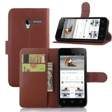 2016 Wallet PU Leather Vintage Case for Alcatel Pixi 3 4.5” Flip Book Phone Cover with Card Holder Coque