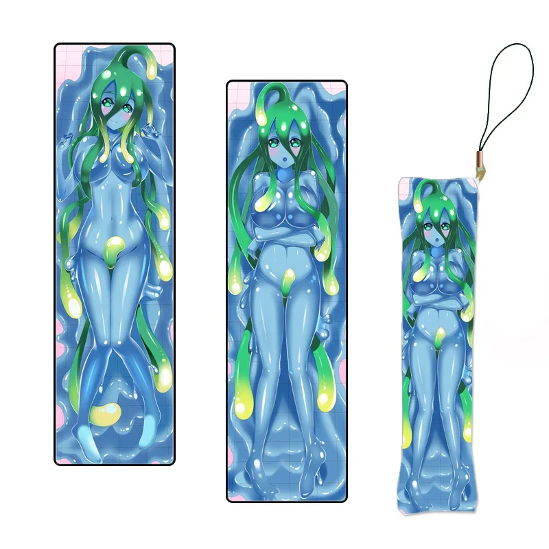 

Mini Dakimakura Keychain Custom Made Japanese Anime Monster Musume Suu Print Pillow Hanging Ornament Phone Strap Custom Made
