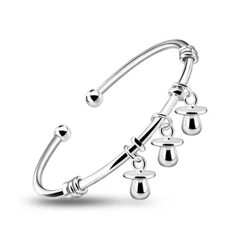 

Fashion and personality woman pure silver bracelet.Solid 925 silver bracelet Pacifier pendant cute girl bracelets. lady jewelry