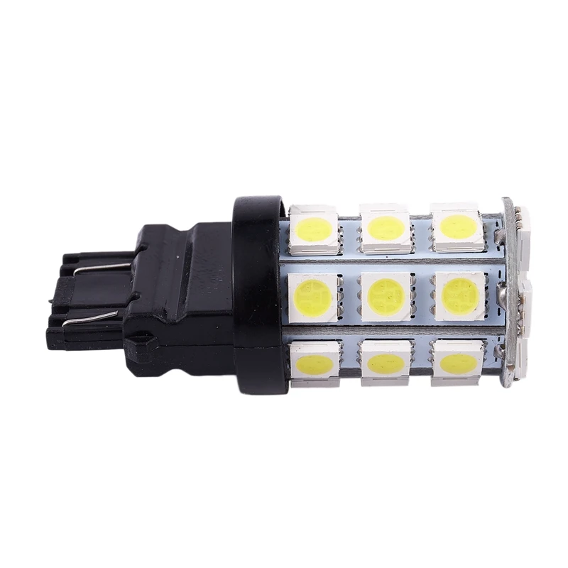 1 шт. T25 3157 5050 светодиодный 27 SMD Автомобильная белая Тормозная лампа стоп сигнала DC