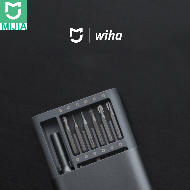 Набор отверток Xiaomi Mijia Wiha 24 прецизионных магнитных биты Alluminum Box Wiha DIY для ежедневного использования Набор отверток