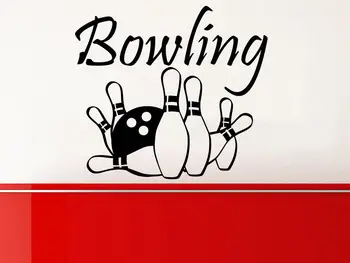 

Bowling Wall Decal Stickers Entertainment Skittle Vinyl for Window Furniture Pattern Single-piece Package Modern Sports Plastic