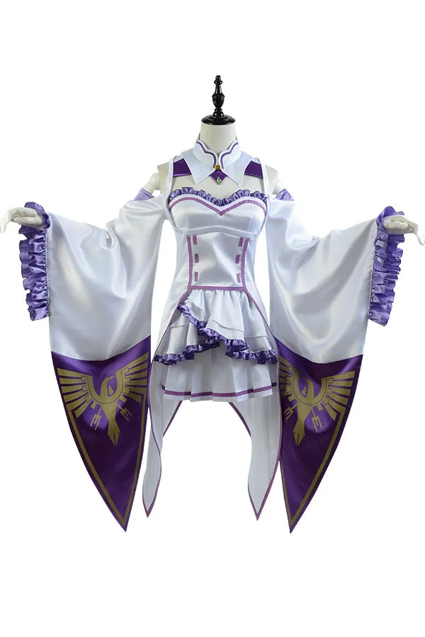 

Re Zero Cosplay Life in a Different World Costume Zero Female Emilia Satella Adult Women Cosplay Costume Carnival Halloween