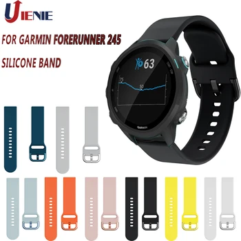 

20mm Silicone Sport Watch Band Strap for Garmin Forerunner 245/245M/645/Vivoactive 3/Vivomove HR Bracelet Watchband Accessories