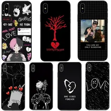 Xxxtentacion Bad vibes forever lil peep Black silicone Phone Cases Cover For iPhone 5 5S SE 6 6S Plus 7 7Plus 8 Plus X XR XS MAX