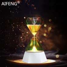 AIFENG Hourglass Night Lamp 15 Minutes Sand Hourglass Timer 7 Colors Changing Night Light For Living Room Bedroom Bedside Lamp