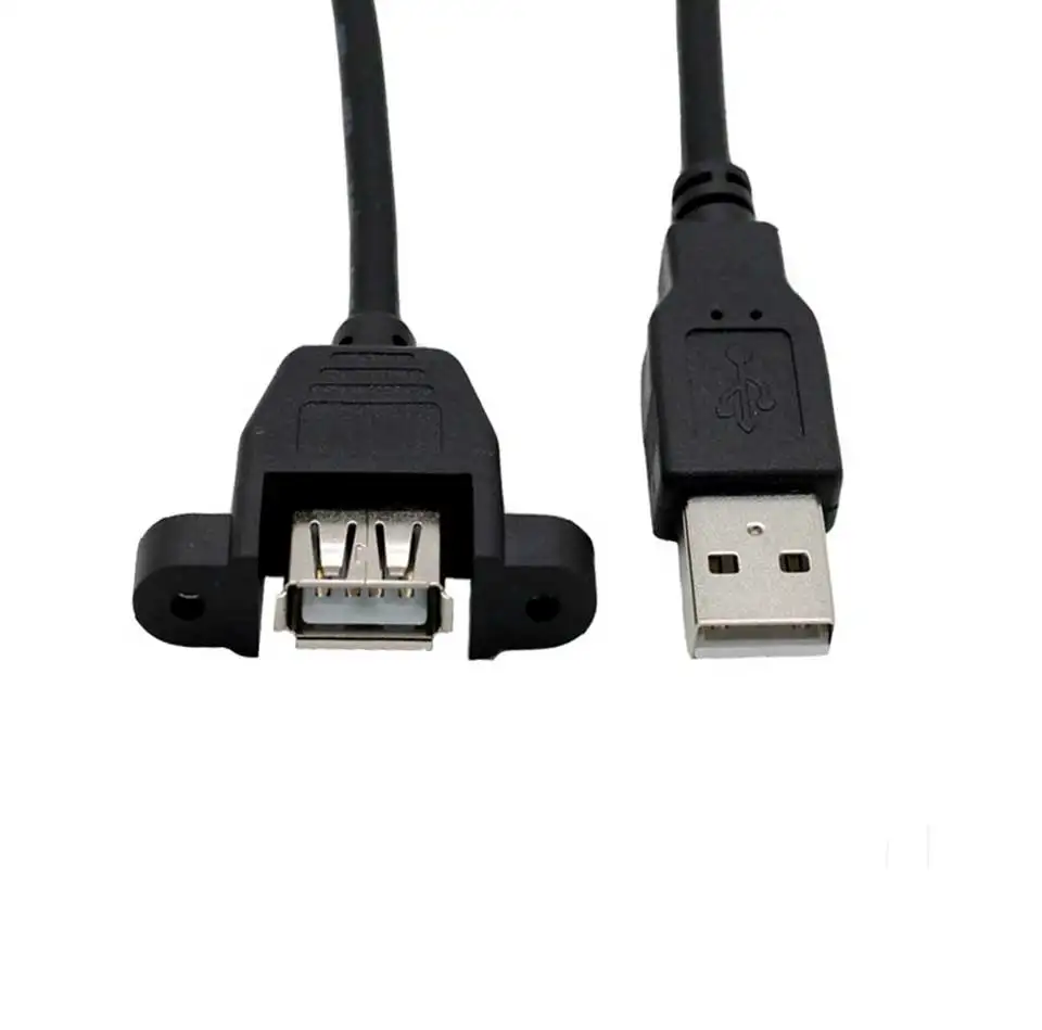 USB 2.0 Extension Cord With Ear USB extension Cable Can Be Fixed With Screw Hole Case Baffle 30 50 100 150 200 300 cm 2018 New (1)
