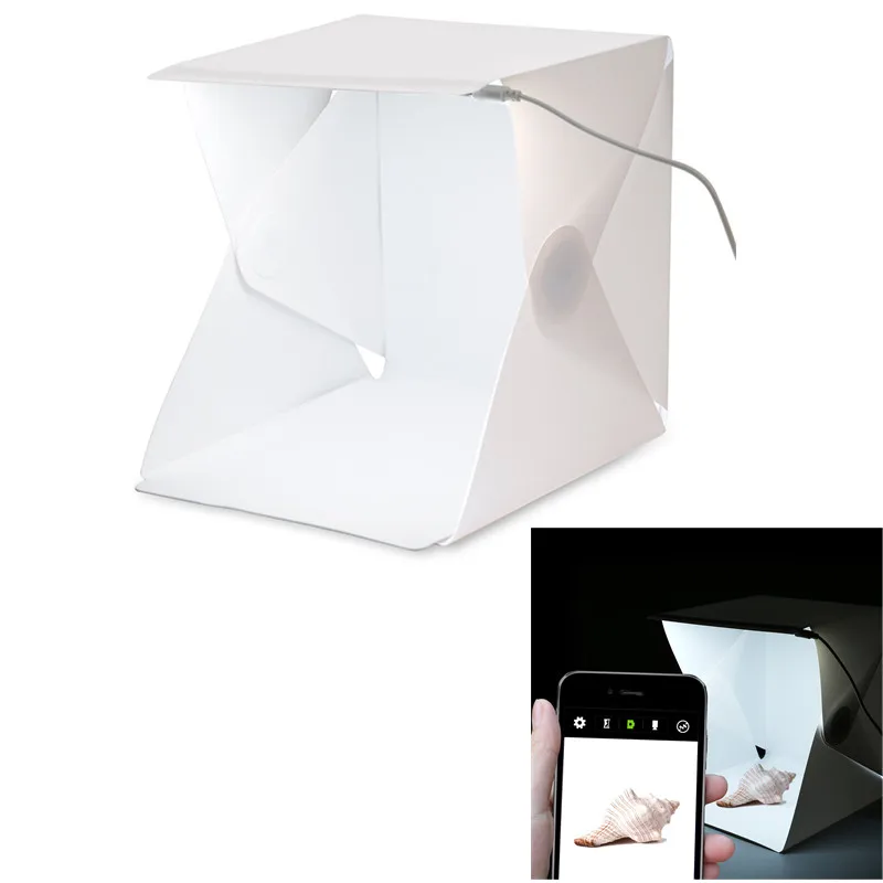 

Accessories Portable Folding lightbox Photography Studio Softbox LED Light box For iPhone Samsang Smartphone Digital DSLR Camera