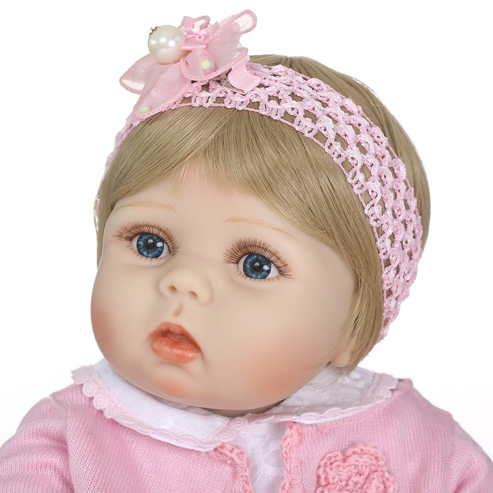 Bebes reborn npk dolls 23 &quot57 см полный Силиконовый baby игрушки для детей подарок светлые