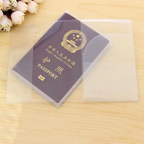 

Transparent Passport Holder Protective Cover Case ID Card Paper Travel Organizer