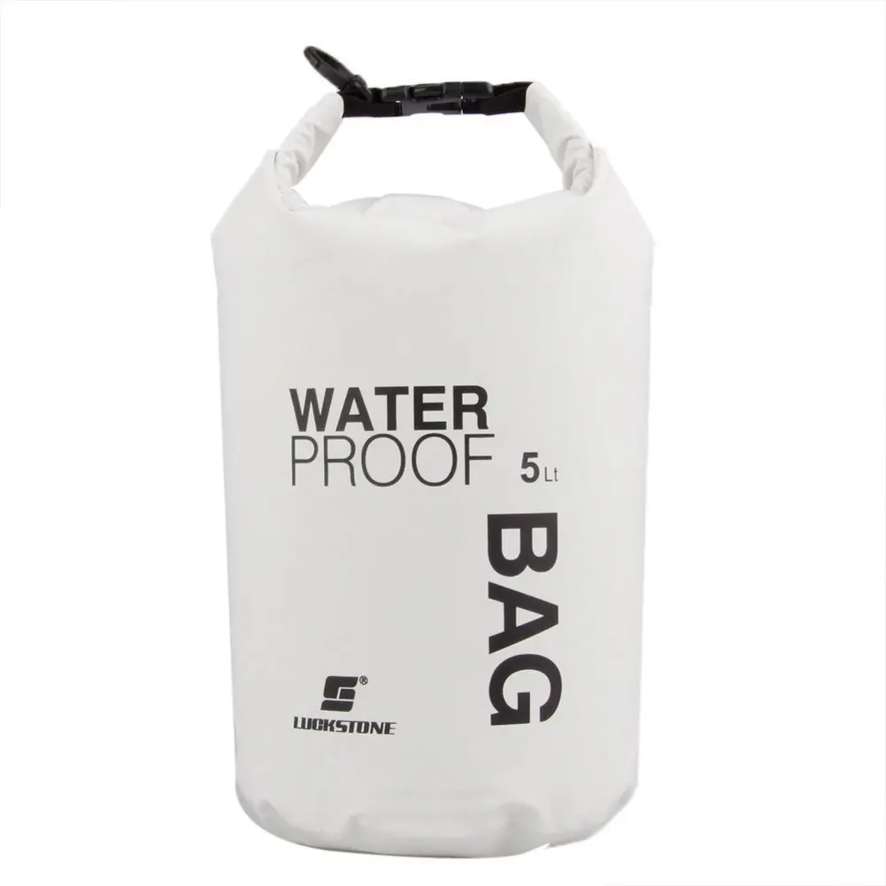 Водонепроницаемый Рафтинг сумка 4 цвета Открытый Нейлон каякинга хранения дрейфующих сухой Сверхлегкий плавание сумка 2L 5L 10L 15L - Цвет: 5L White