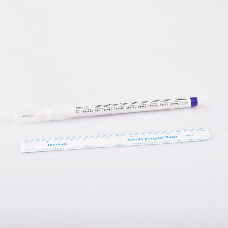 10pcs tattoo skin marker surgical permanent makeup eyebrow marker pen With Measuring Ruler Microblading Positioning Tool 4