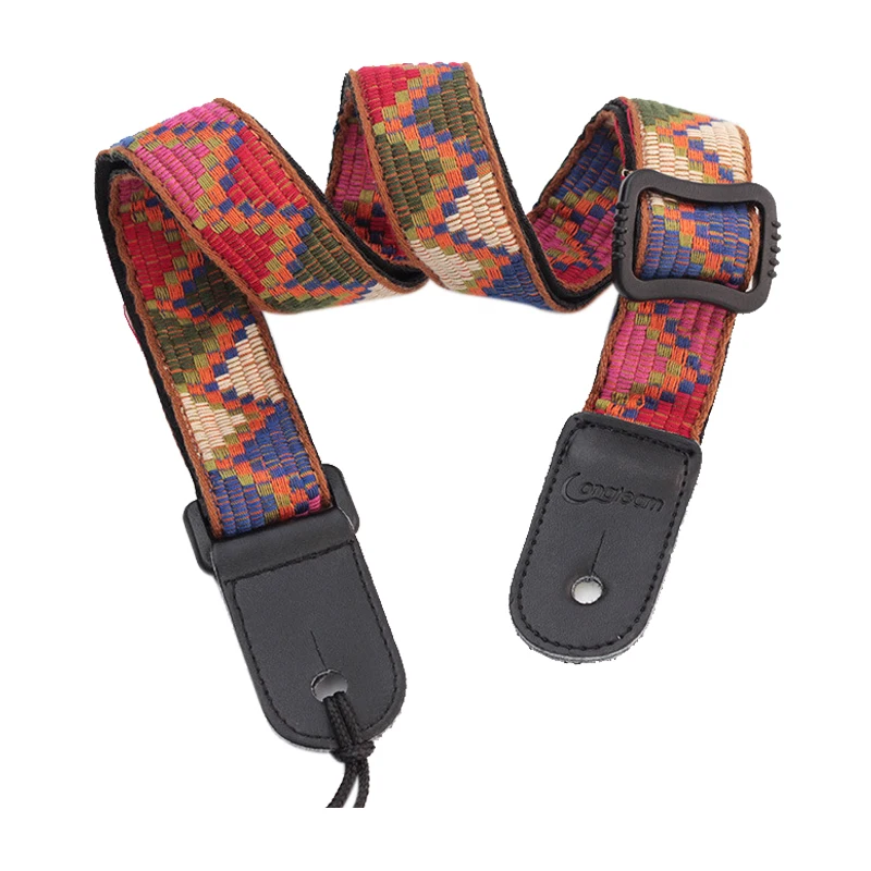 Longteam New Leather Head Cotton Guitar Strap The long team with the