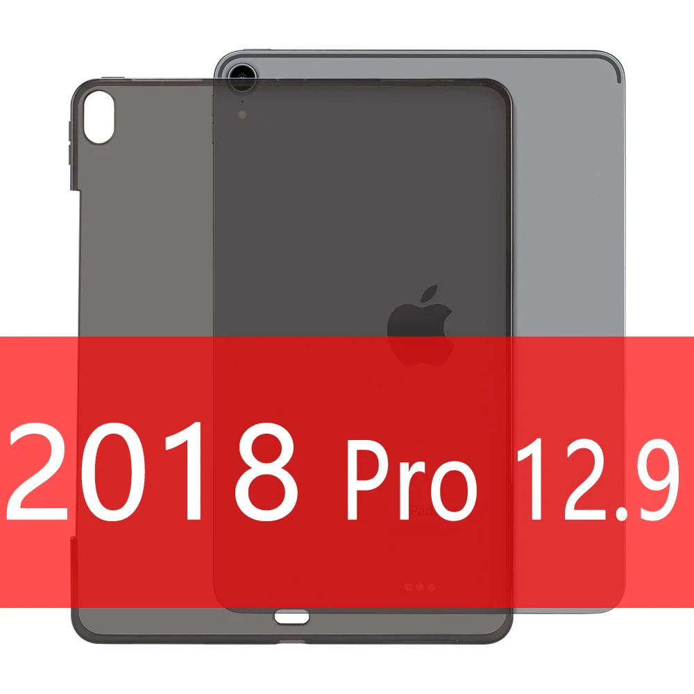 Для iPad Pro 12,9 чехол ТПУ мягкий чехол с Умной клавиатурой Тонкий силиконовый чехол для iPad Pro 12,9 - Цвет: Black 2018