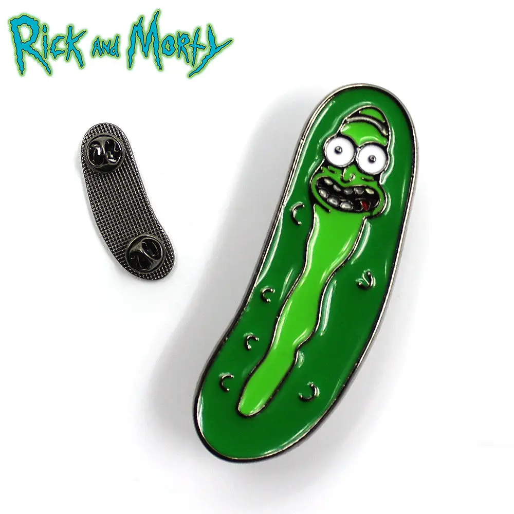 OHCOMICS Rick and Mori аниме металлический значок брошь на кнопке Нагрудный + Сувенирная