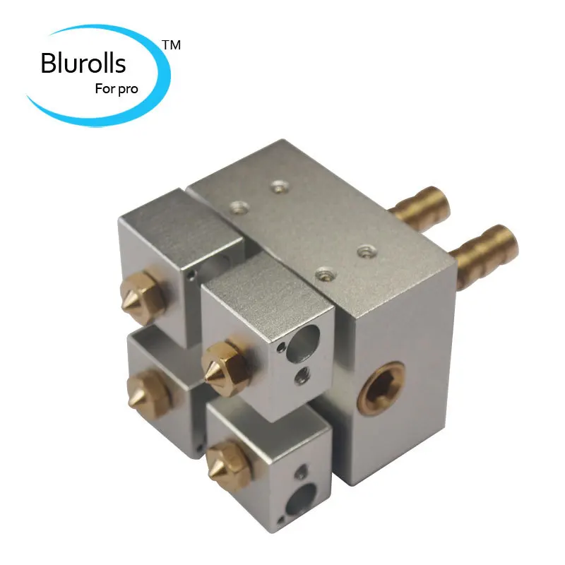

Reprap 3D printer Kraken multi-nozzled water-cooled hot end kit bowden-fed Multi-Extrusion multi-colors hot end kit 1.75 mm
