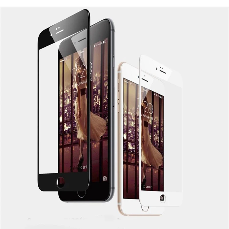 

3D Curved Edge Protective Film for iPhone 7 8plus 6 Full Cover Screen Protector tempered Glass On For iPhone8 6s 7 Plus HD film