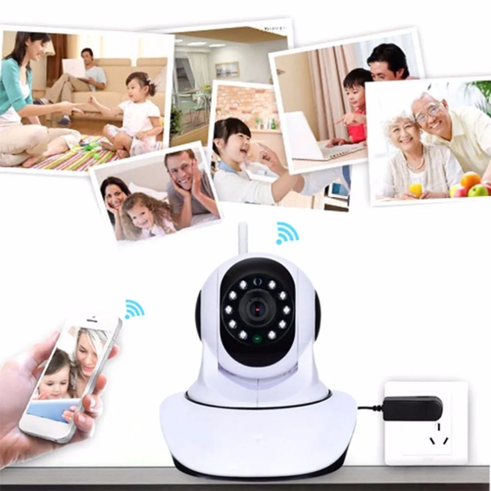 

Wireless IP Camera Home Security Network Surveillance Camera 1280P Wifi Night Vision CCTV Baby Monitor built-in 128G TF SD card