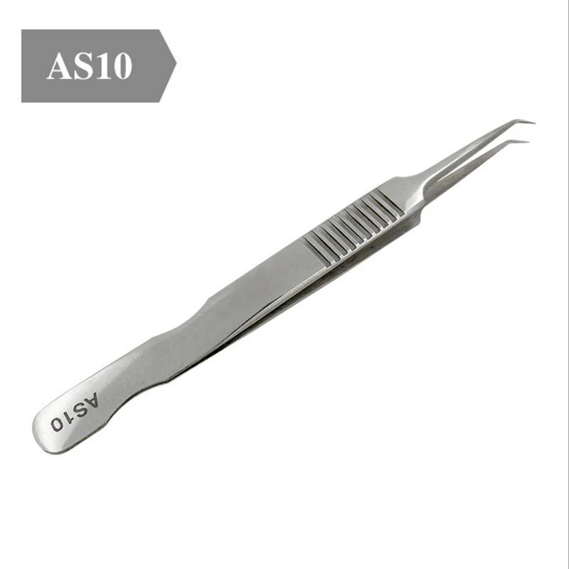 

AS10 Curved Tweezers Eyelash Extension Stainless Steel Eyebrow Lashes Tools Decor Picker Dead Skin