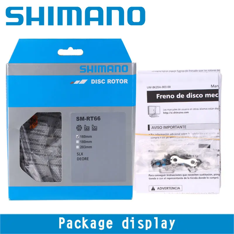 Shimano DEORE SM RT66 дисковые тормозные диски 160 мм MTB 6 болт тип запчасти для