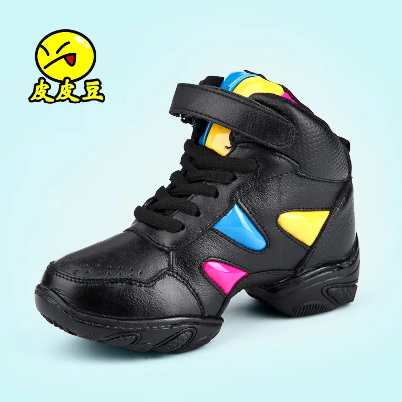 

New style Girls Dance Shoes Children Leather Soft Outsole Practice Shoes Female Girls Dancing Sports Sneakers Hot Sale