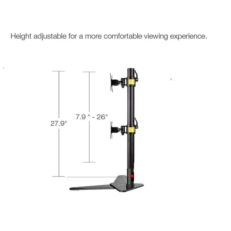 Двойной держатель для монитора полностью регулируемая настольная подставка для двух ЖК-экранов подходит для 1"-30" Максимальная поддержка 10 кг вес на руку