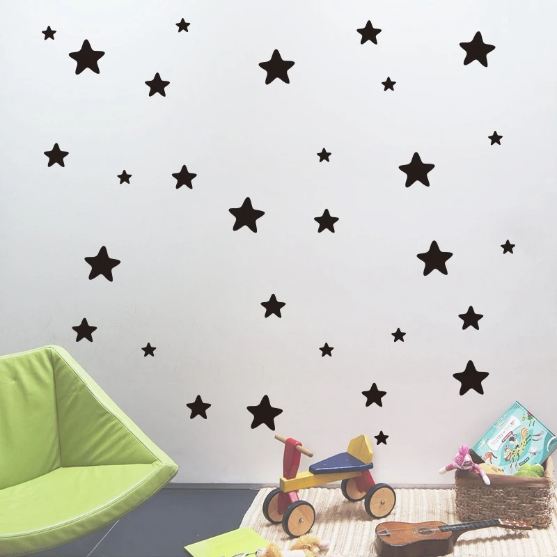 

Various size Stars Wall Stickers Kid Decal Art Nursery Bedroom Vinyl Decoration 55 Pieces