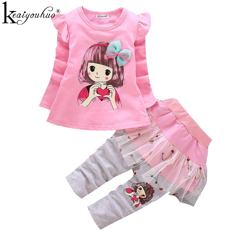 

New Baby Girl Clothes Winter Cotton Girls Outfit Suits Children Clothing Sets Autumn Long Sleeve Kids Clothes Sets 1 2 3 4 Years