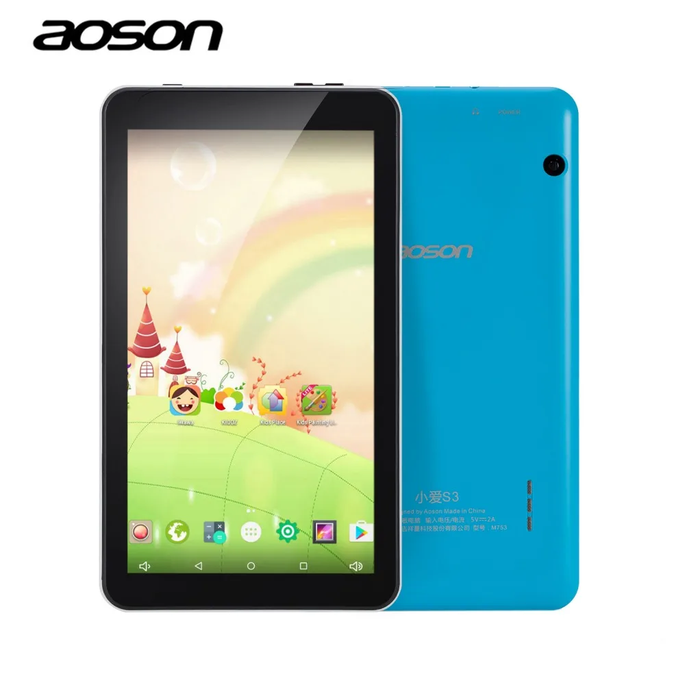 Education Cartoon tablets AOSON M753 7 inch android Tablet PC Android 6 0 16GB ROM Quad