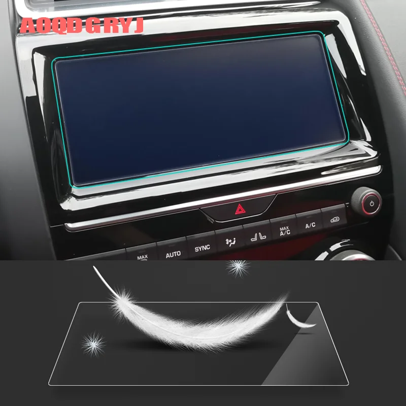 

Car styling accessories 1pcs For Jaguar E-PACE 2018-2019 HD GPS Navigation Screen Steel Protective Film Trim