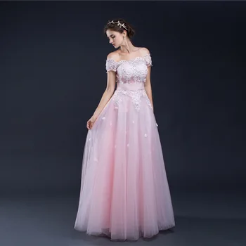 

High Quality Russia Cap Sleeve Lace Appliqued Beads See Through Back Luxury Wedding Dress Pink damit Pangkasal