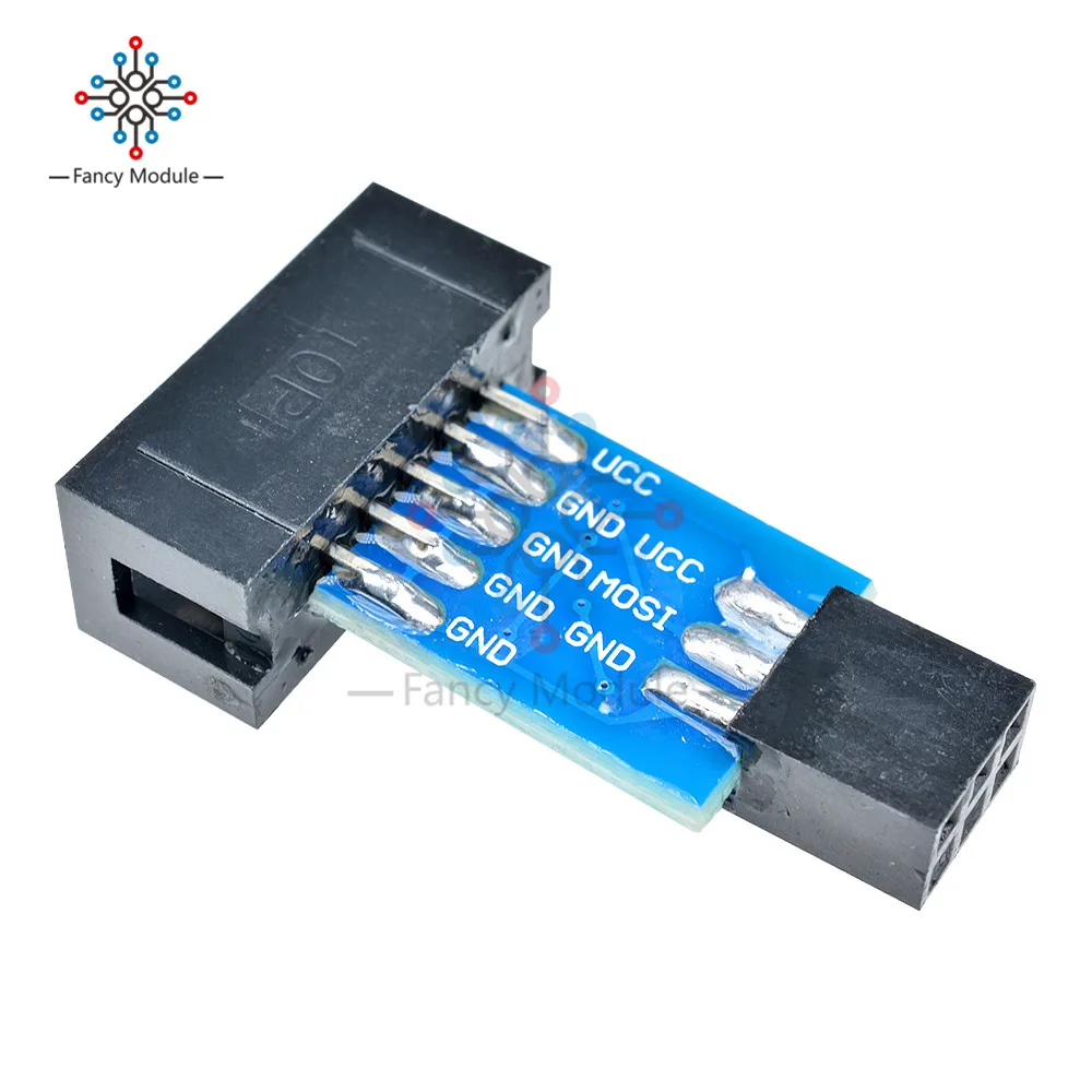 

10Pin Convert To Standard 6 Pin Adapter Board For ATMEL STK500 AVRISP USBASP