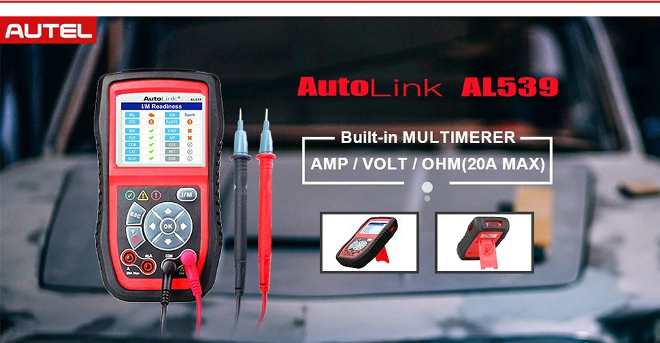 [Autel Дистрибьютор] AutoLink AL539 OBDII инструмент электрического теста следующего поколения AutoLink AL539 Обновление через Интернет Многоязычное меню