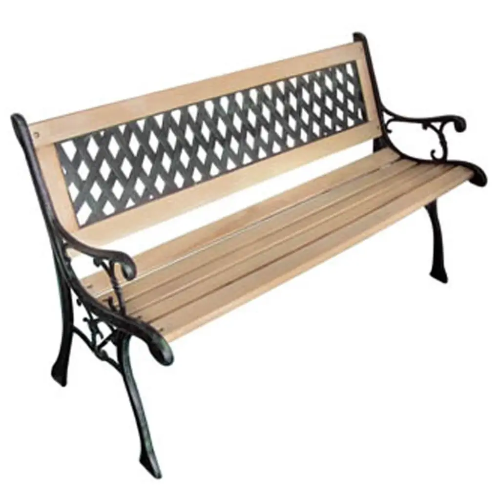 vidaXL Garden Bench with Diamond Patterned Backrest Nostalgic-in Patio