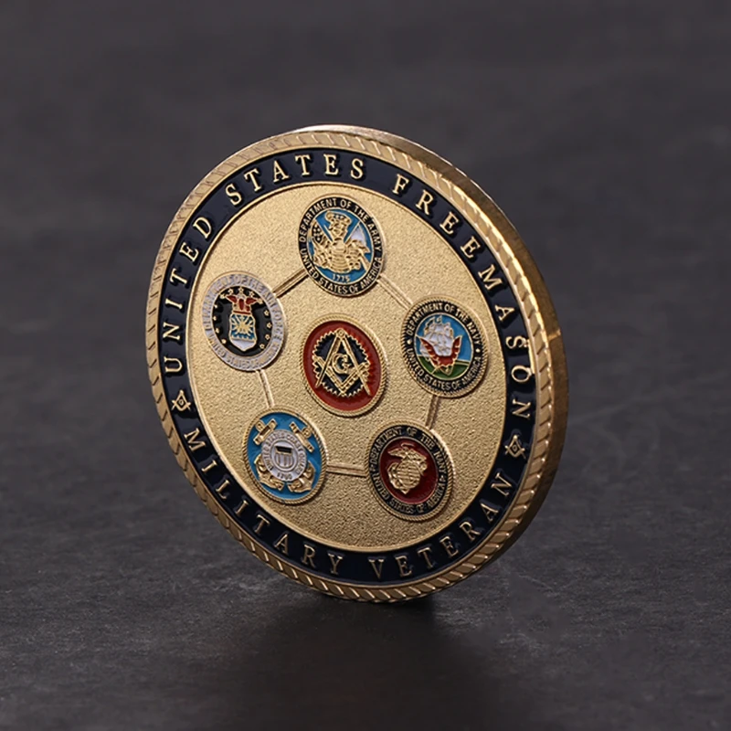 Памятная монета Freemasons Серебро Золото Военная коллекция арт-подарки сувенир